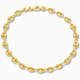 Koffieboon armband 5 mm 14k goud, productfoto in lus, sluiting bovenaan