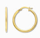 Creolen 24 mm 14k goud, productfoto voor- en zijaanzicht op witte achtergrond