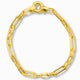 Paperclip armband classic 4 mm 14k goud, productfoto in lus, sluiting bovenaan
