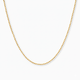 Bolletjesketting 1,5 mm 14k goud, hangend op witte achtergrond