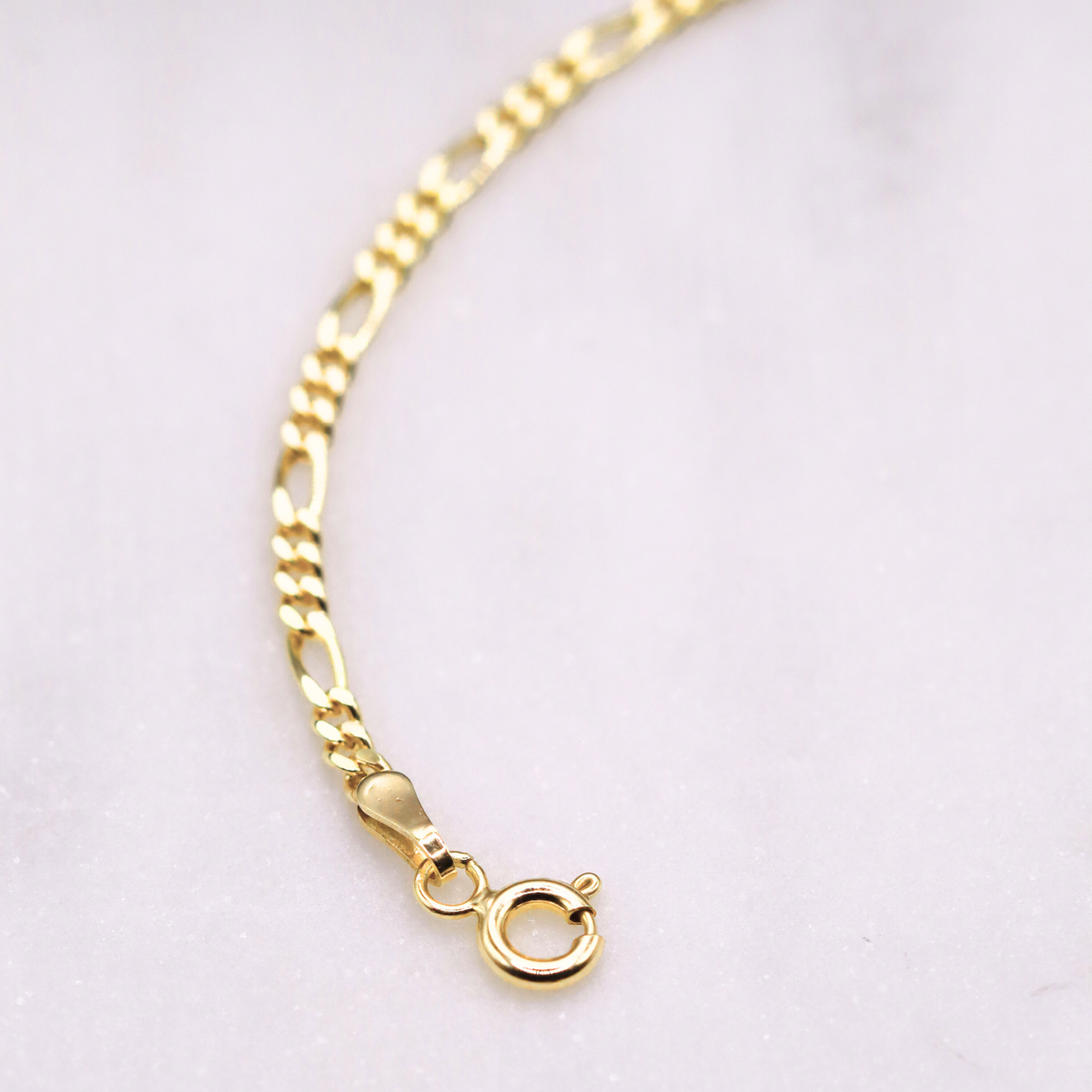 Figaro armband 2,25 mm 14k goud, foto 7