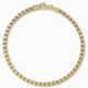 Box schakelarmband 2,75 mm 14k goud, productfoto in lus, sluiting bovenaan