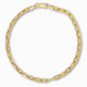 Mariner armband 3,5 mm 14k goud, productfoto in lus, sluiting bovenaan
