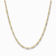 Figaro schakelketting 2 mm 14k goud, hangend op witte achtergrond