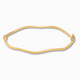Golvende bangle 2 mm 14k goud, productfoto op witte achtergrond met klapsluiting