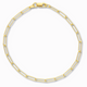 Paperclip armband 2,5 mm 9k goud, productfoto in lus, sluiting bovenaan