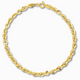 Twist Schakelarmband 3,75 mm 9k goud, productfoto in lus, sluiting bovenaan