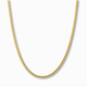 Gourmet ketting 2,5 mm 14k goud, hangend op witte achtergrond