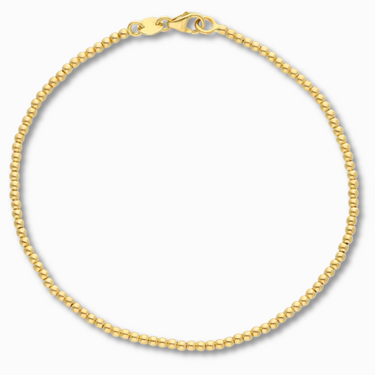 14 karaat gouden bolletjesarmband