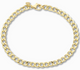 14k gouden robuuste gourmet schakelarmband met ronde afwerking