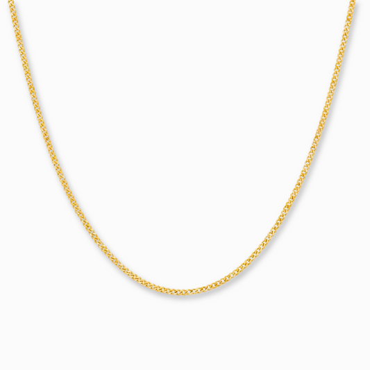 Gourmet ketting 2 mm 14 karaat goud