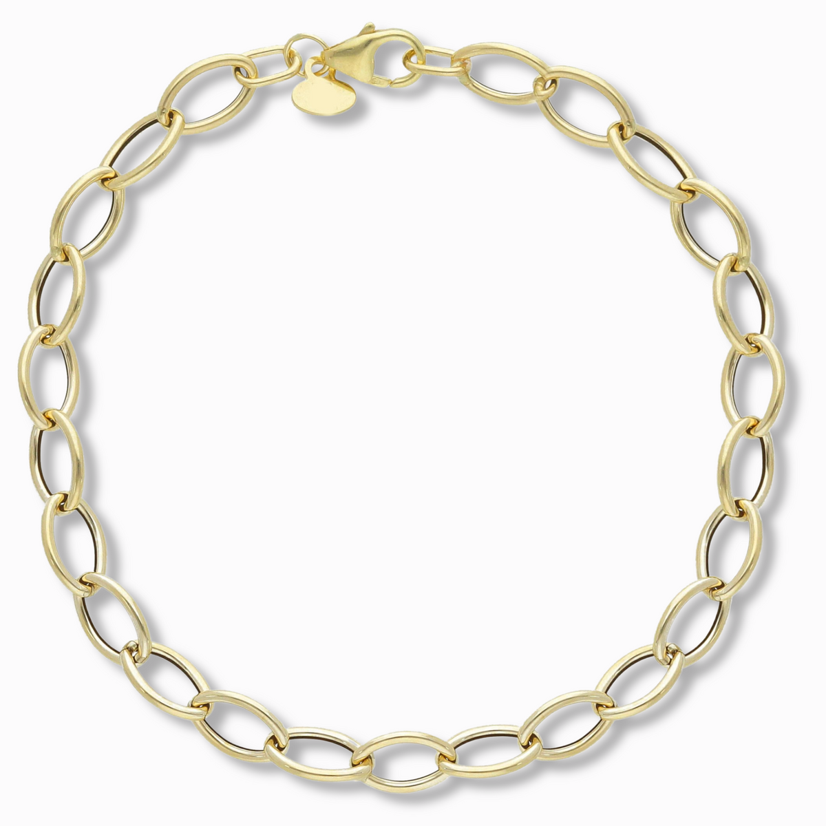 14 karaat gouden armband met ovale schakels